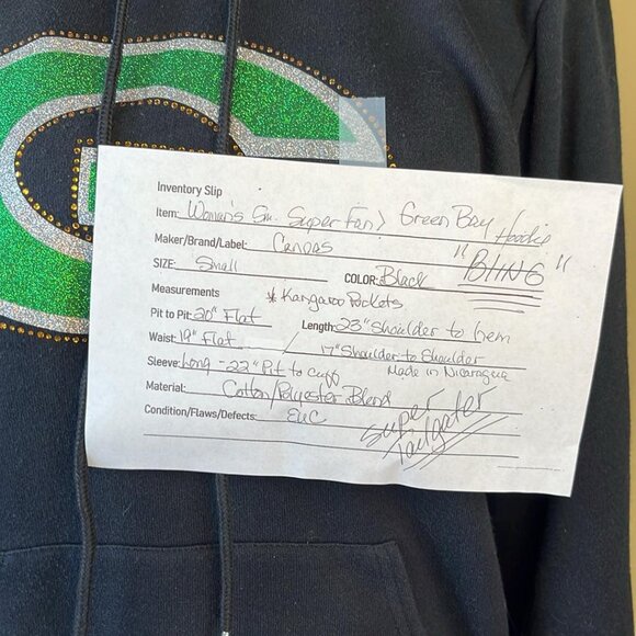 Green Bay Packer Fan Sparkly Hoodie Woman's Small Tailgate Game Day - Picture 2 of 10
